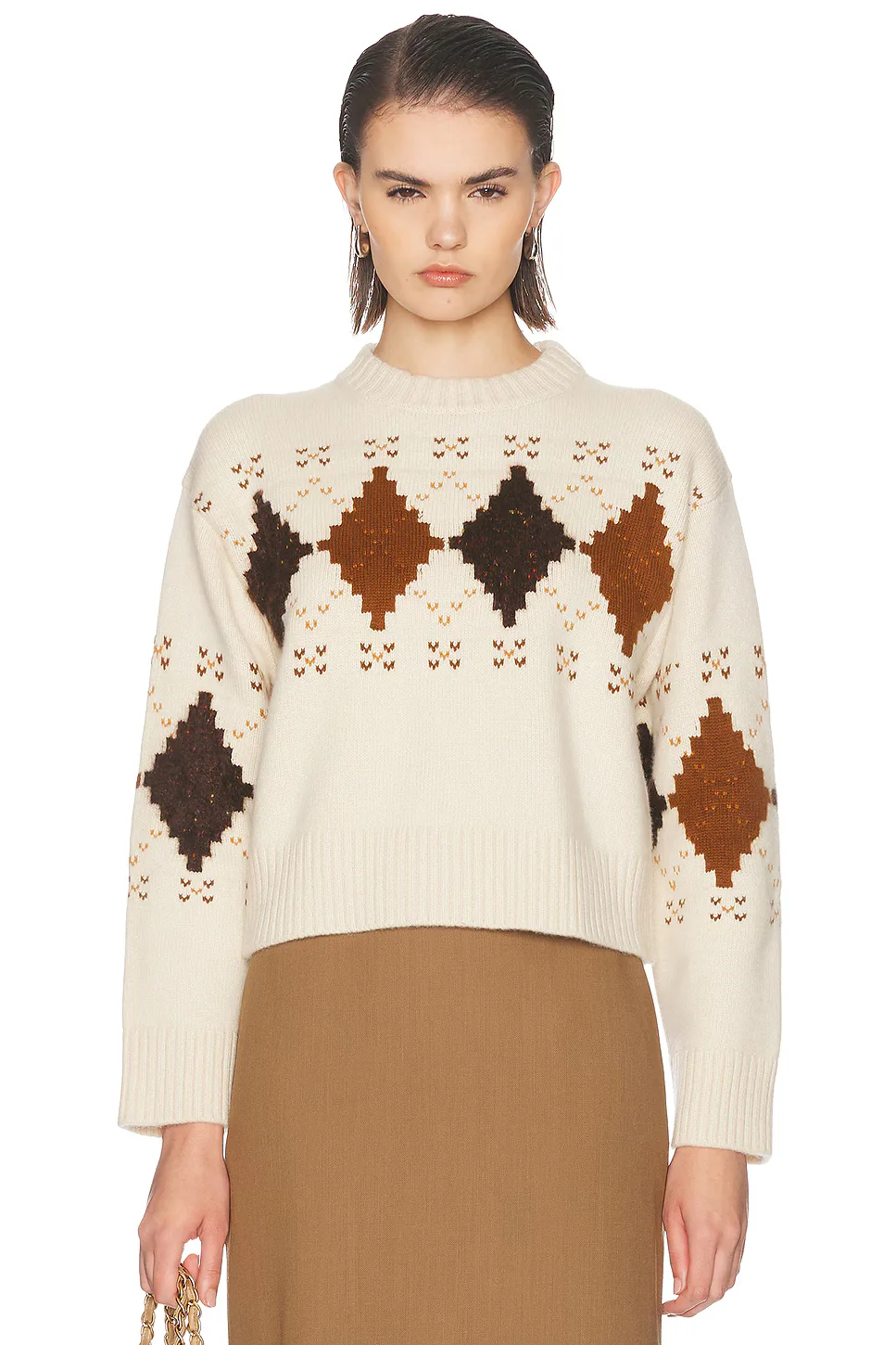 Donegal Argyle Crewneck Sweater