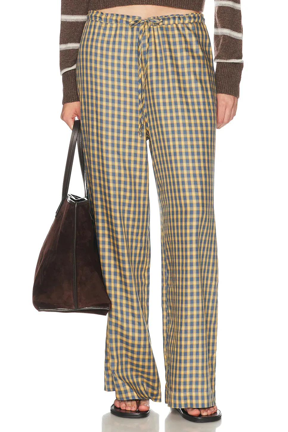 The Tencel Plaid Tie Pant