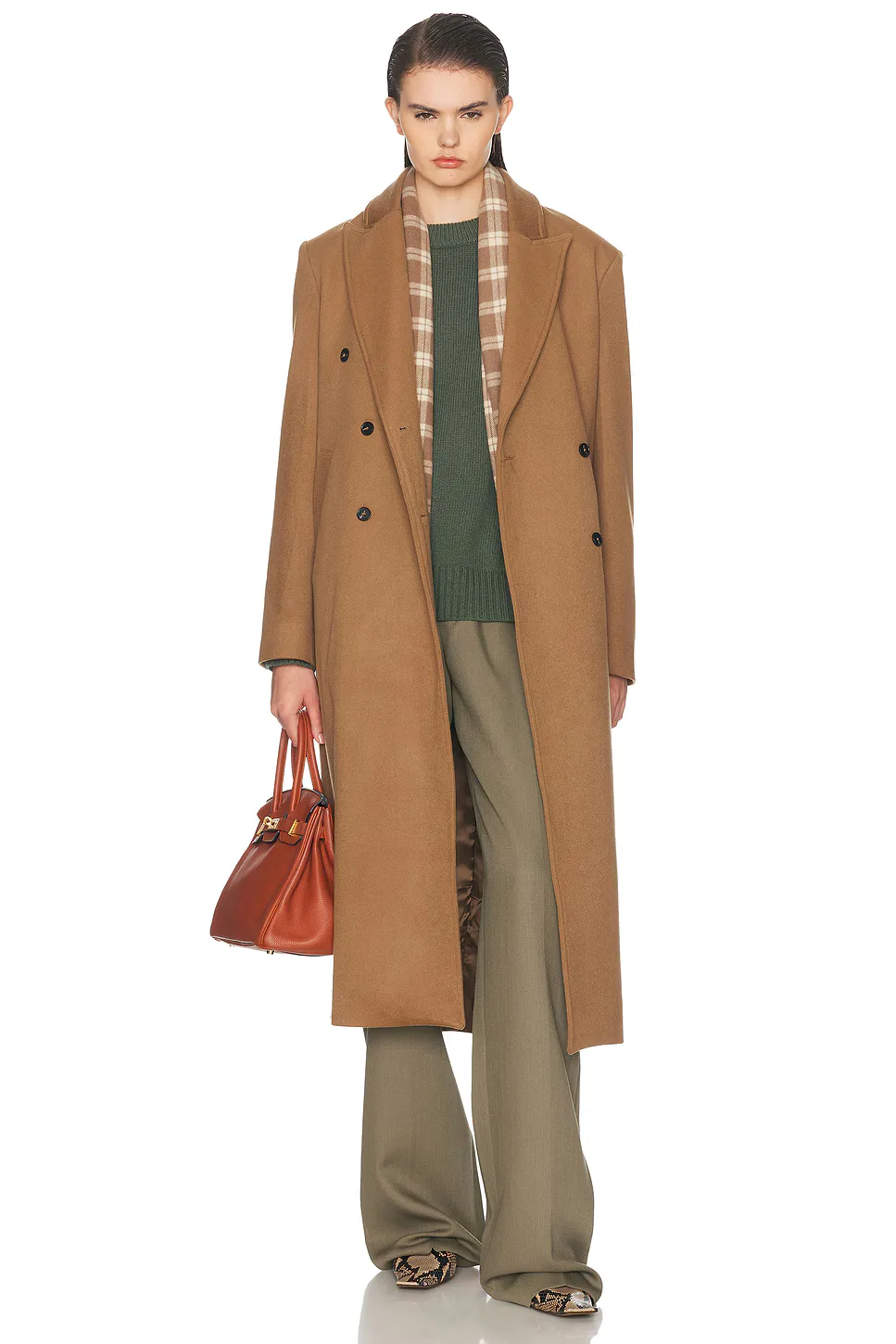 Loulou De Saison x Loro Piana Rosco Double Breasted Coat