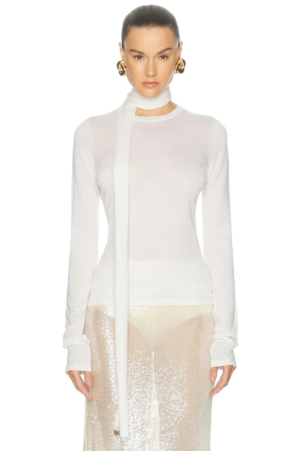 Frieda Merino Long Sleeve with Scarf by Srg