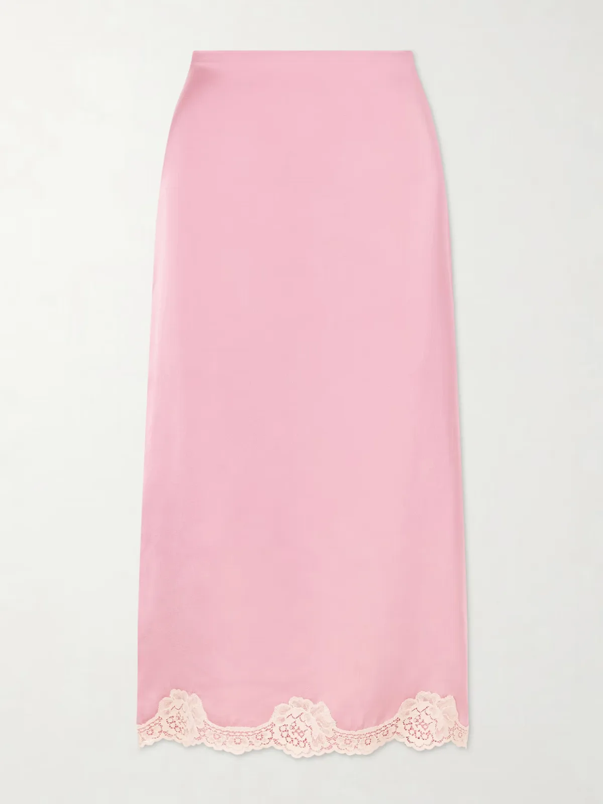 - Lace-trimmed Cady Midi Skirt -