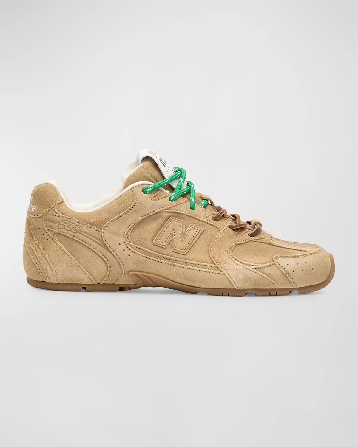 Miu Miu x New Balance Tonal Suede Double Lace Sneakers by Miu Miu