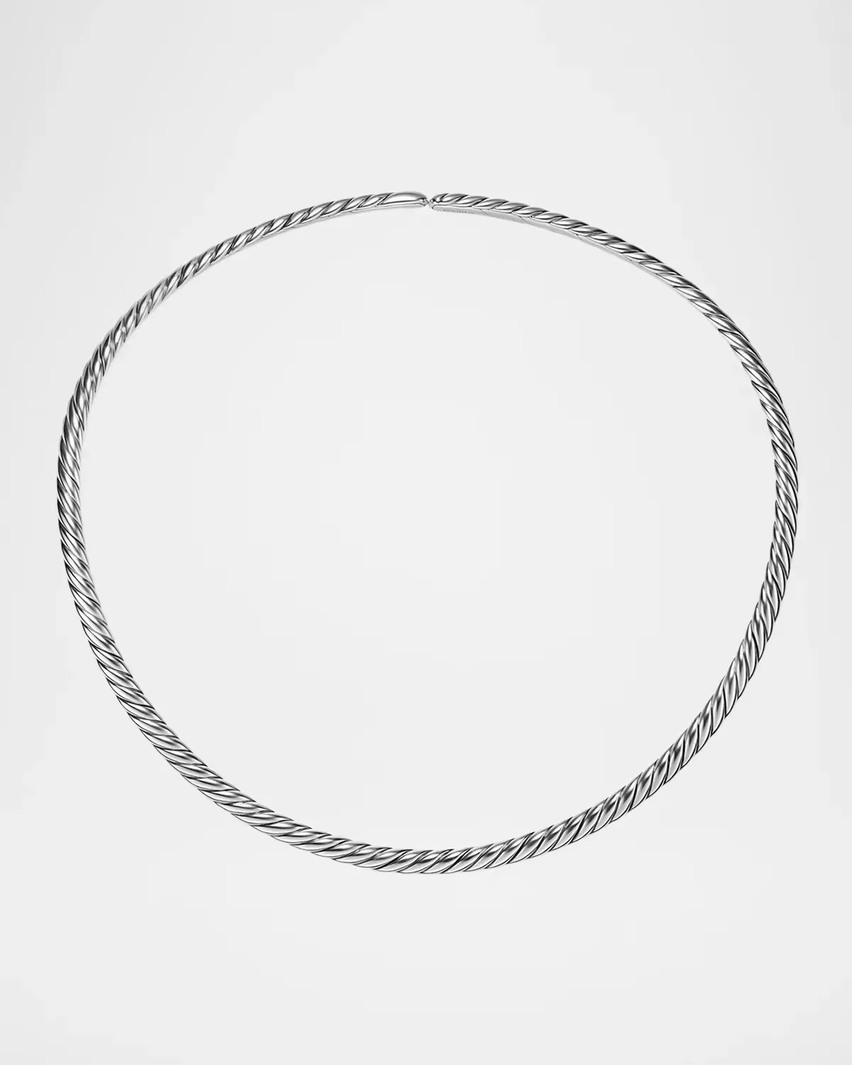 Sculpted Cable Flex Necklace in Sterling Silver, 5mm