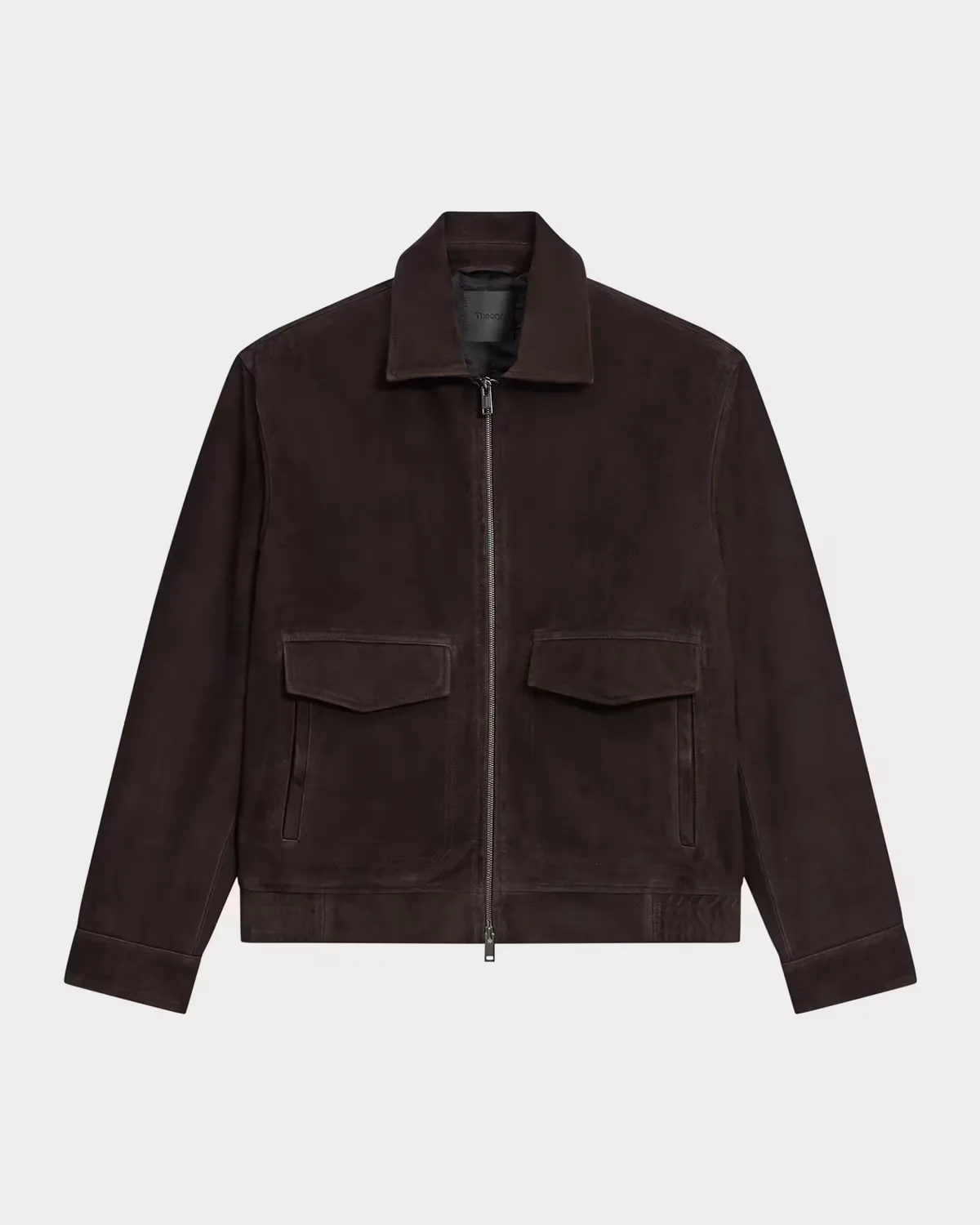 Leather Full-Zip Aviator Jacket