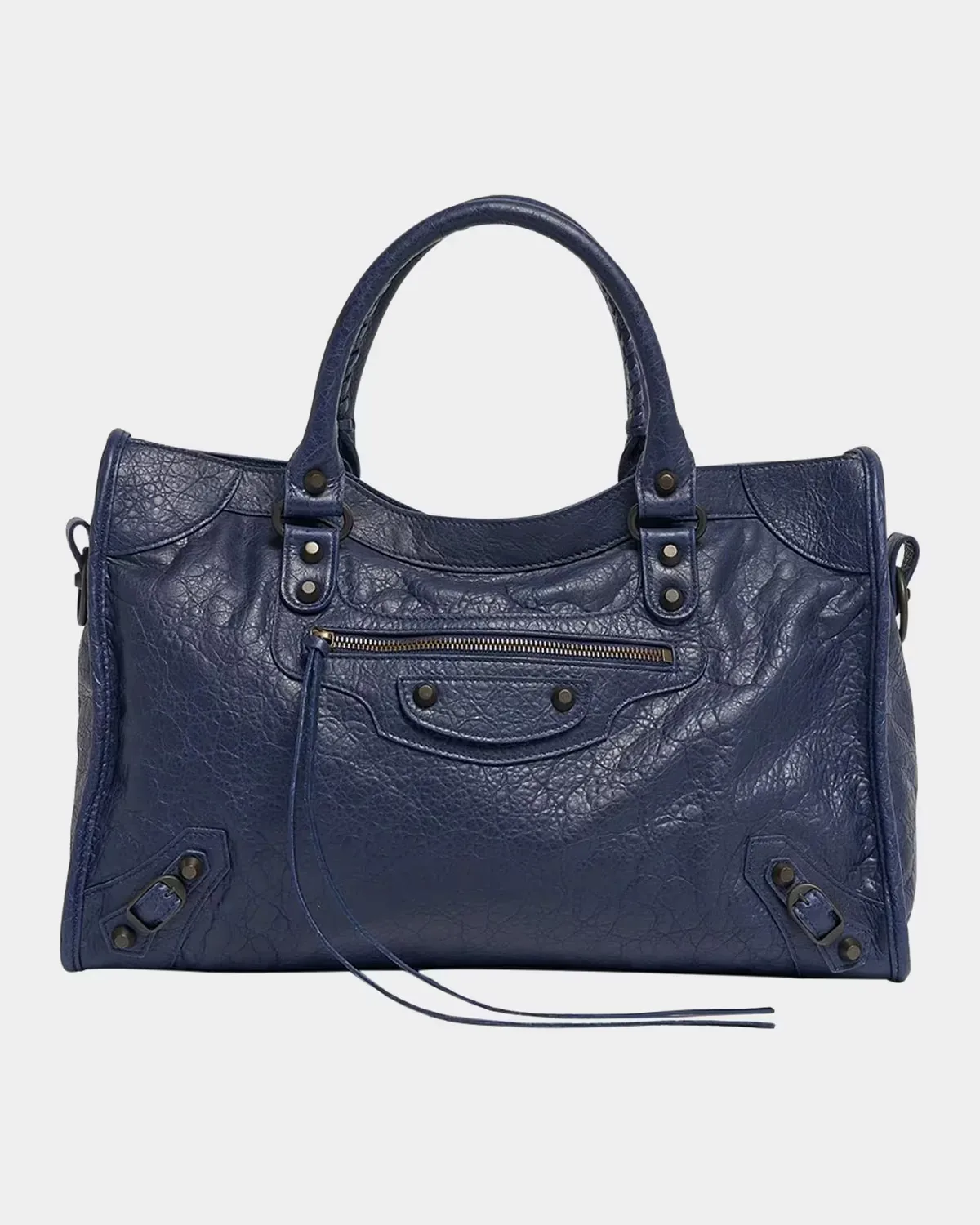 Le City Medium Crinkled Leather Top-Handle Bag by Balenciaga