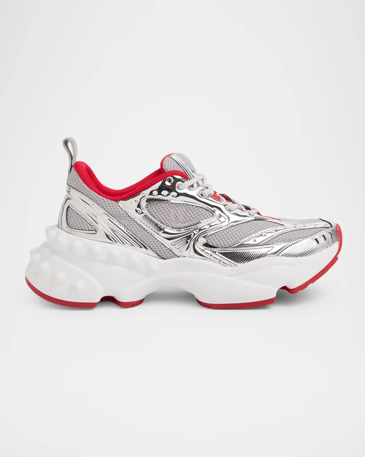 So Flo Mesh & Metallic Leather Runner Sneakers