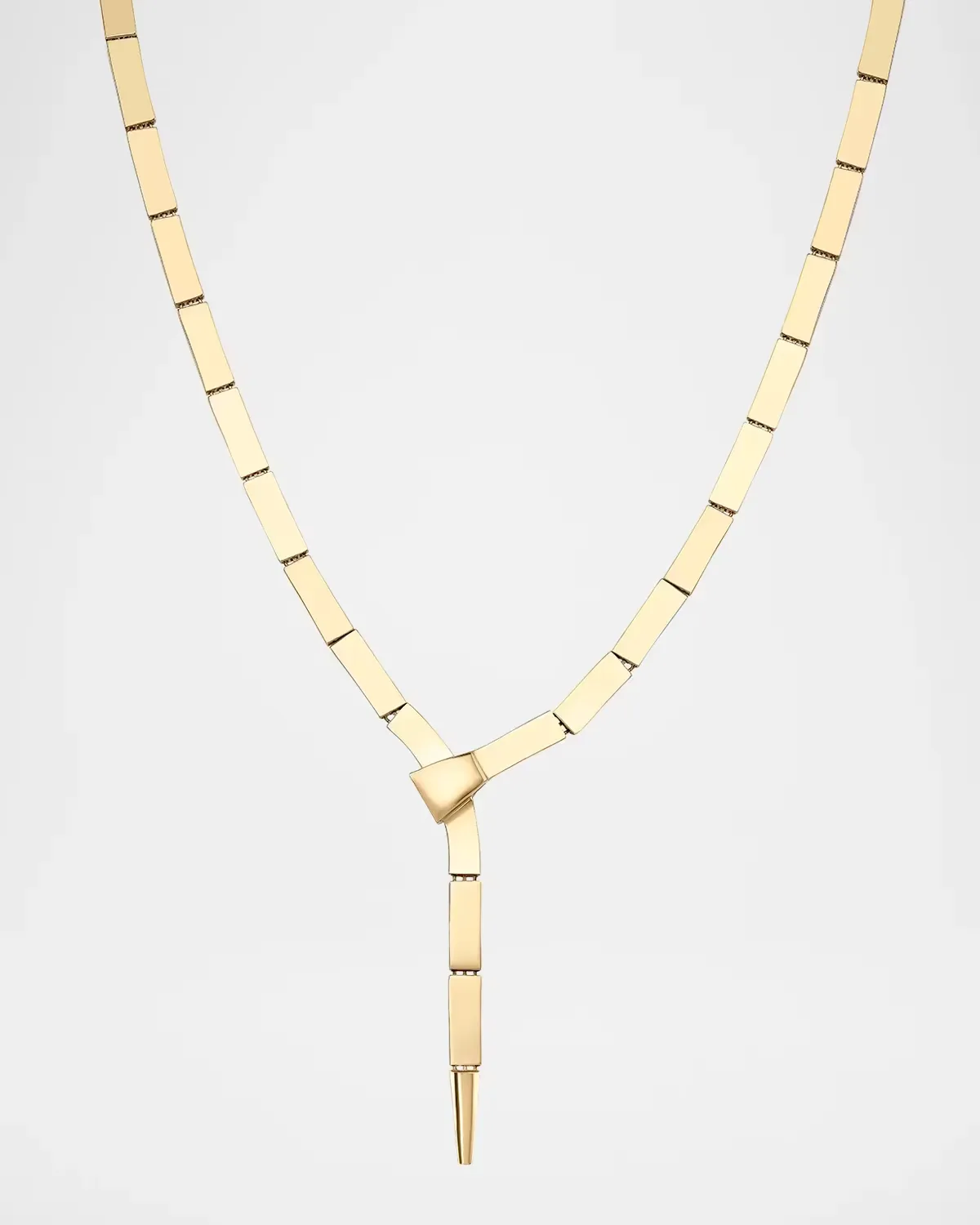 14K Flash Tile Lariat Necklace by Lana