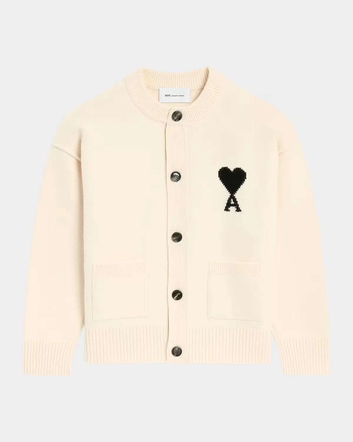 Ami De Coeur Wool Crewneck Cardigan