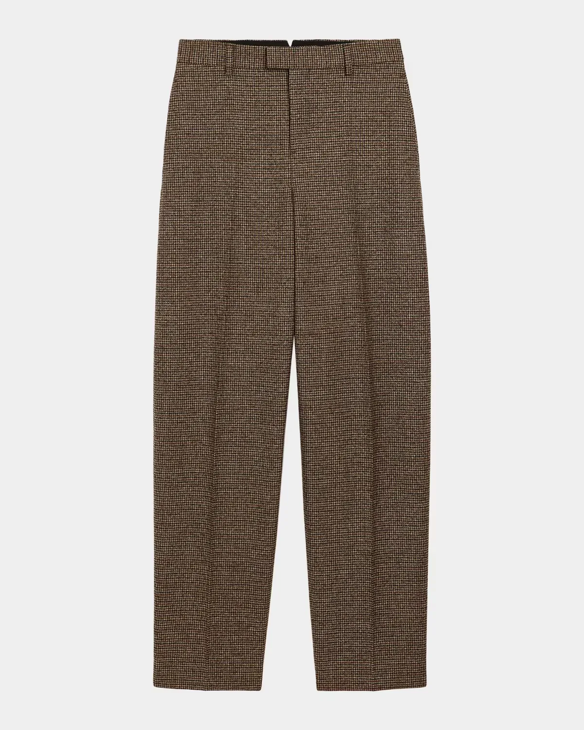 Houndstooth Wool Gabardine Balloon Trousers