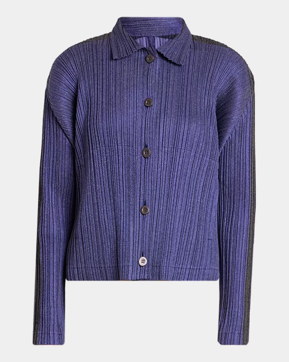 Cotton Denim Pleats Please Jacket by Issey Miyake