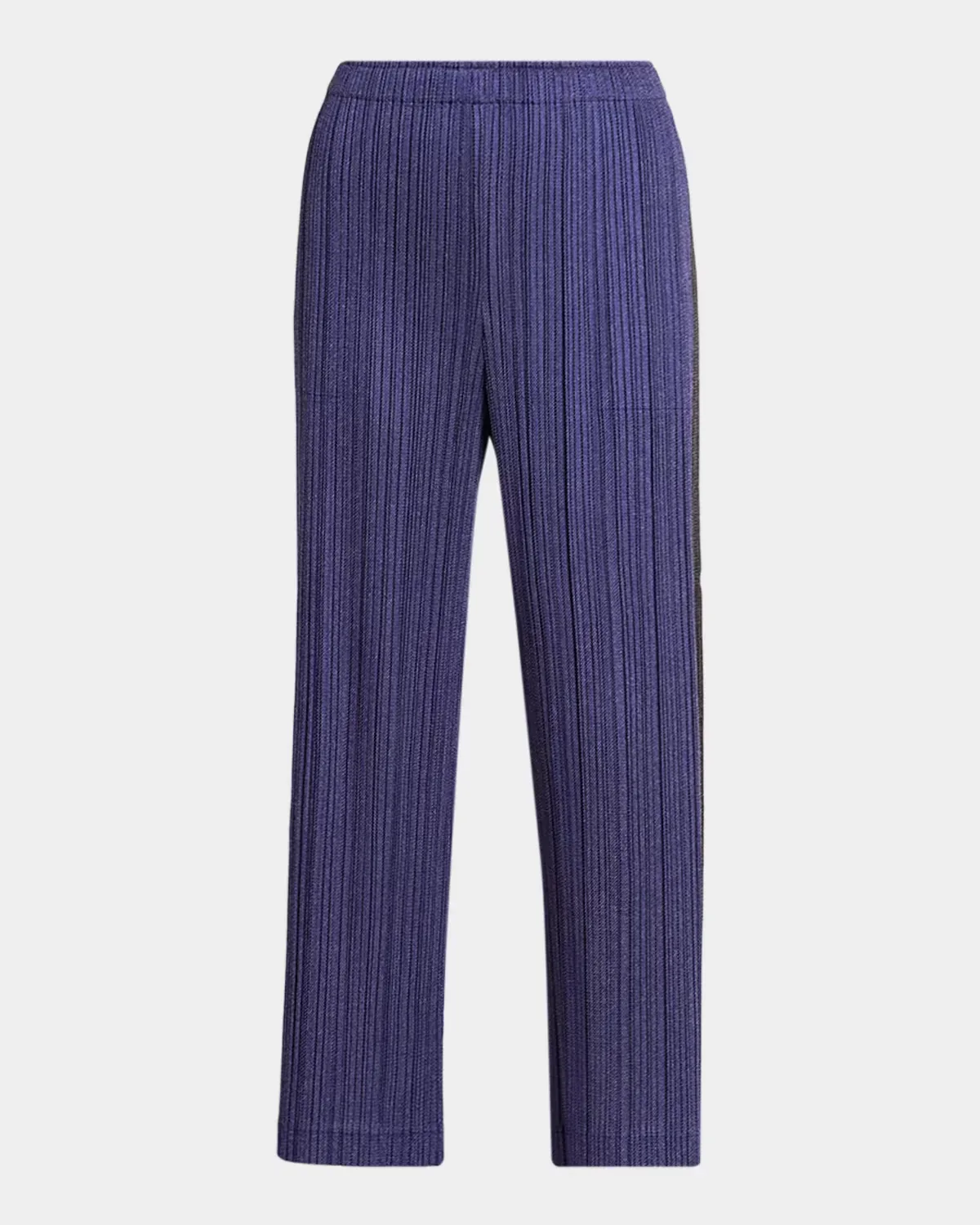 Cotton Denim Pleats Please Wide-Leg Ankle Pants by Issey Miyake