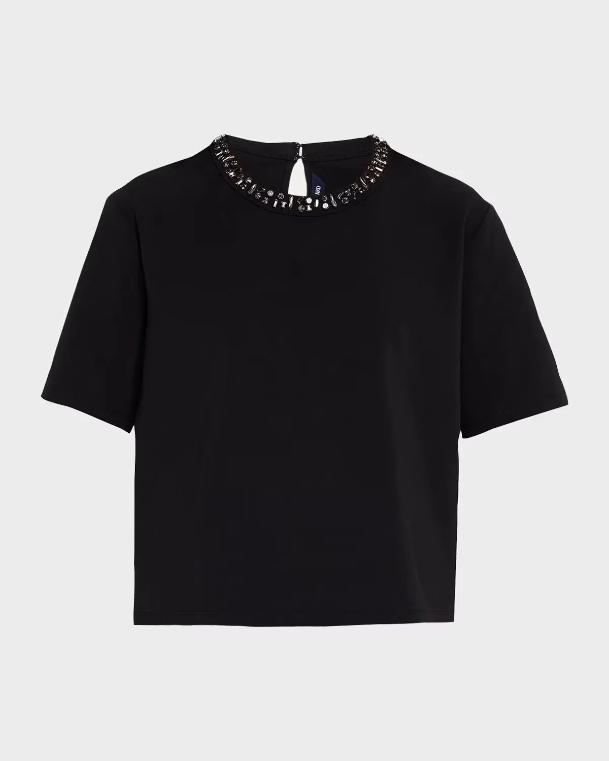 Sebastian Jewel-Neck T-Shirt by Veronica Beard