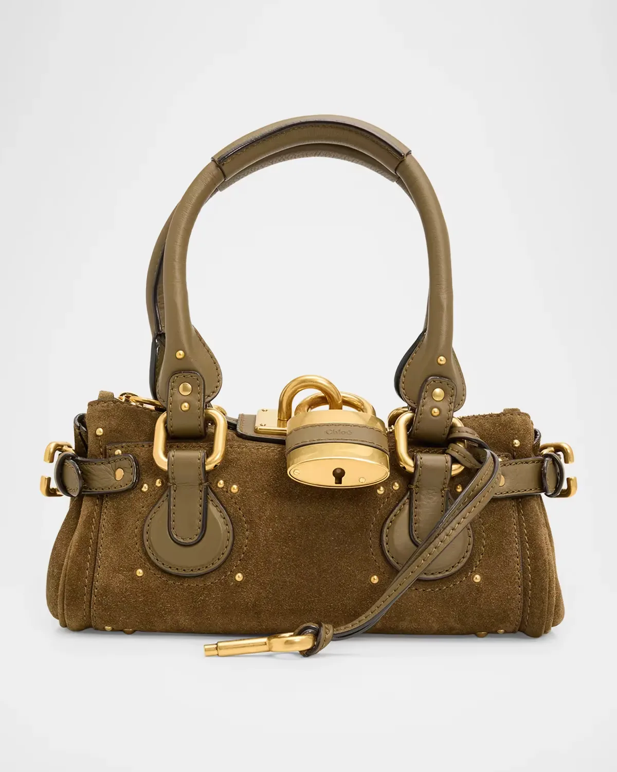 Paddington Small Suede Top-Handle Bag by Chloé