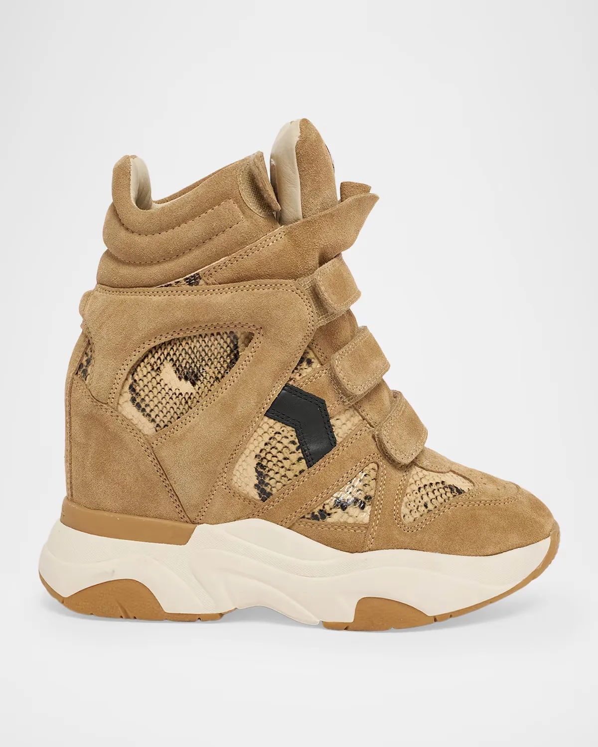 Balskee Mixed Leather High-Top Sneakers