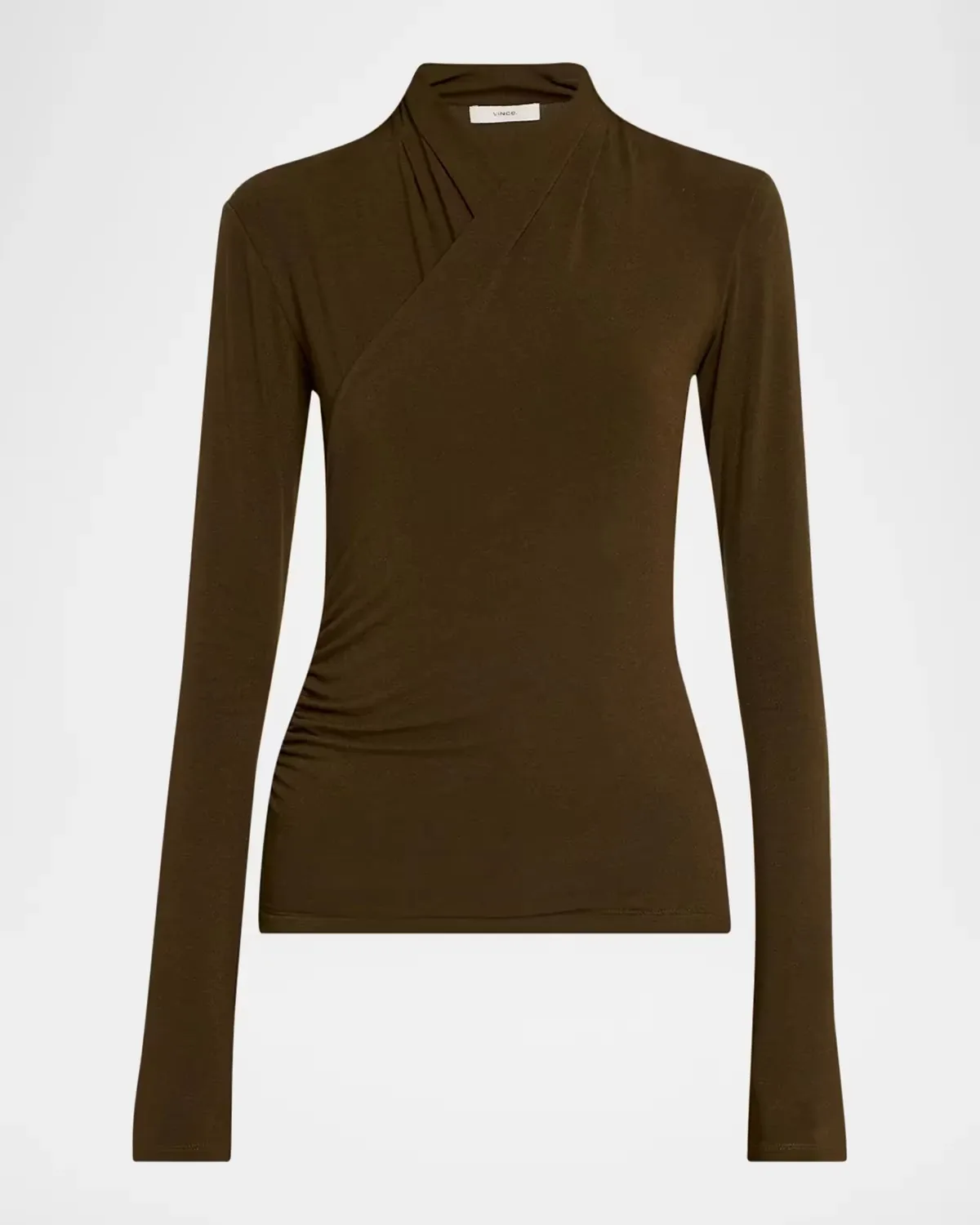 Long-Sleeve Faux-Wrap Top by Vince