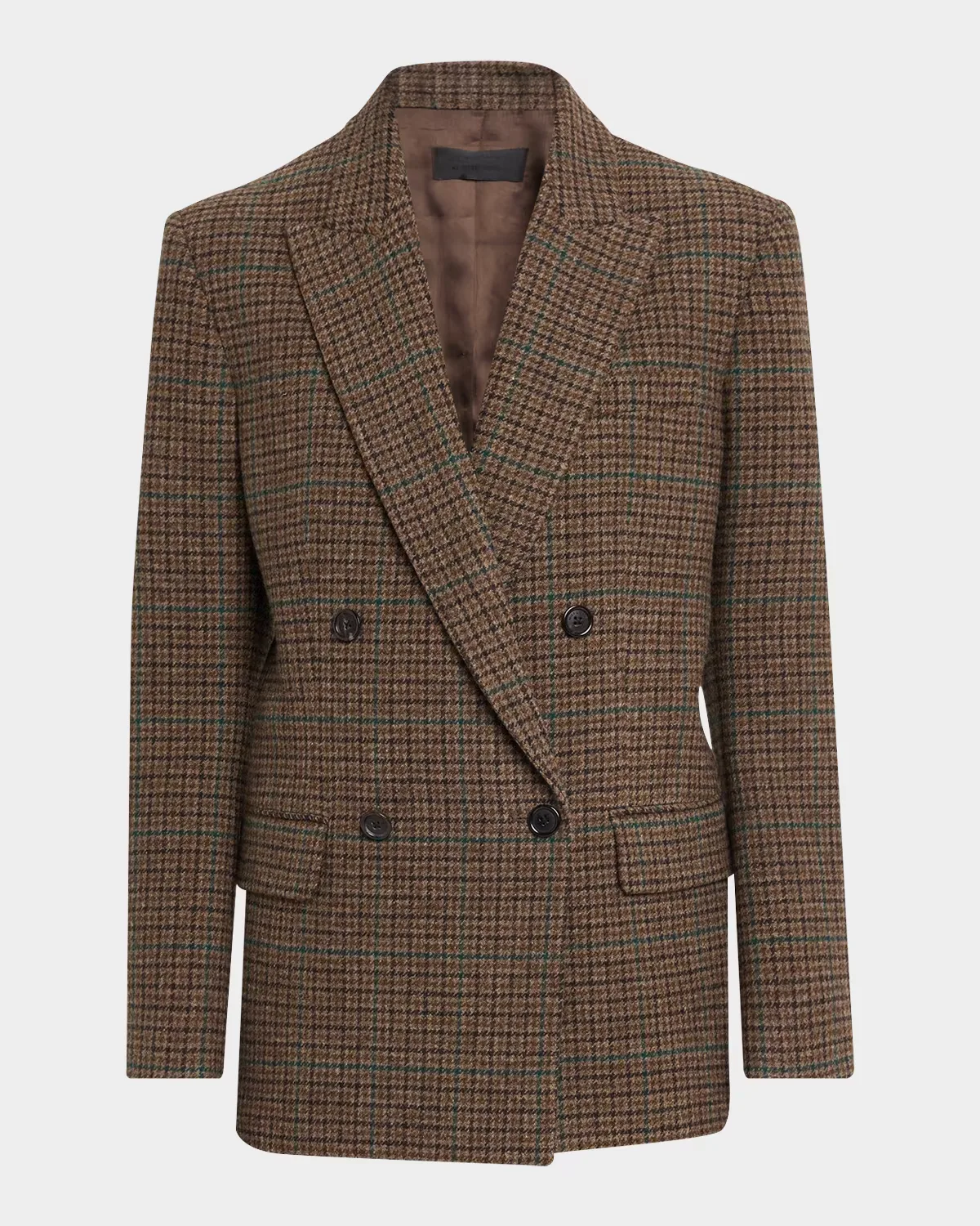 Leston Micro-Check Wool Blazer