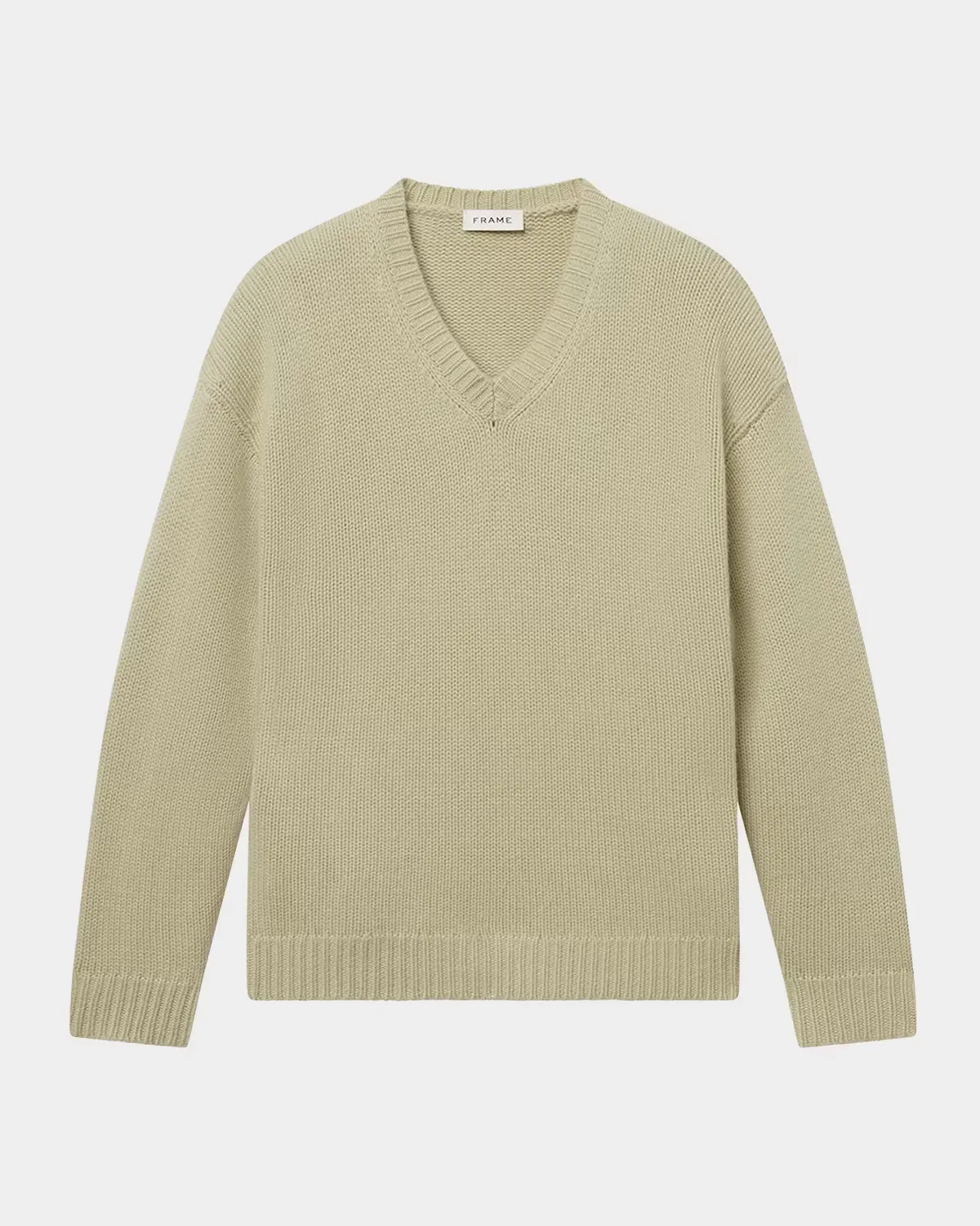 Chunky Cashmere V-Neck Sweater by FRAME