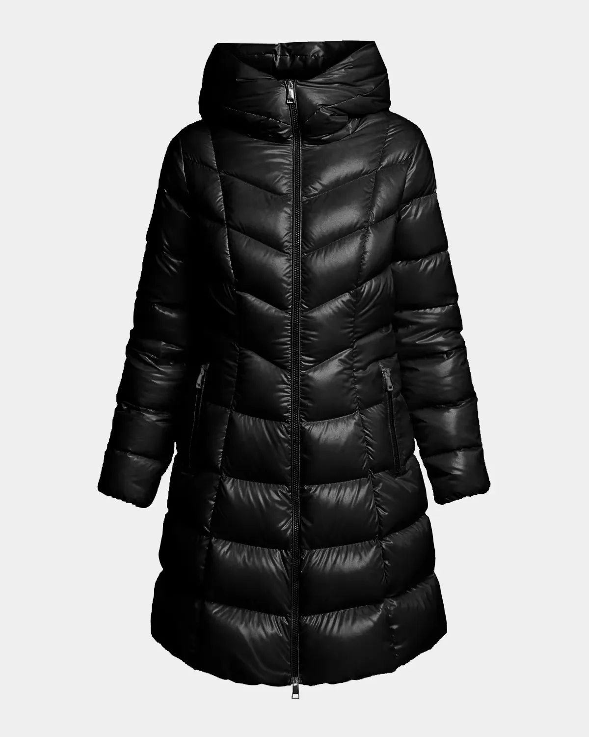 Marusse Hooded Mid-Length Down Jacket