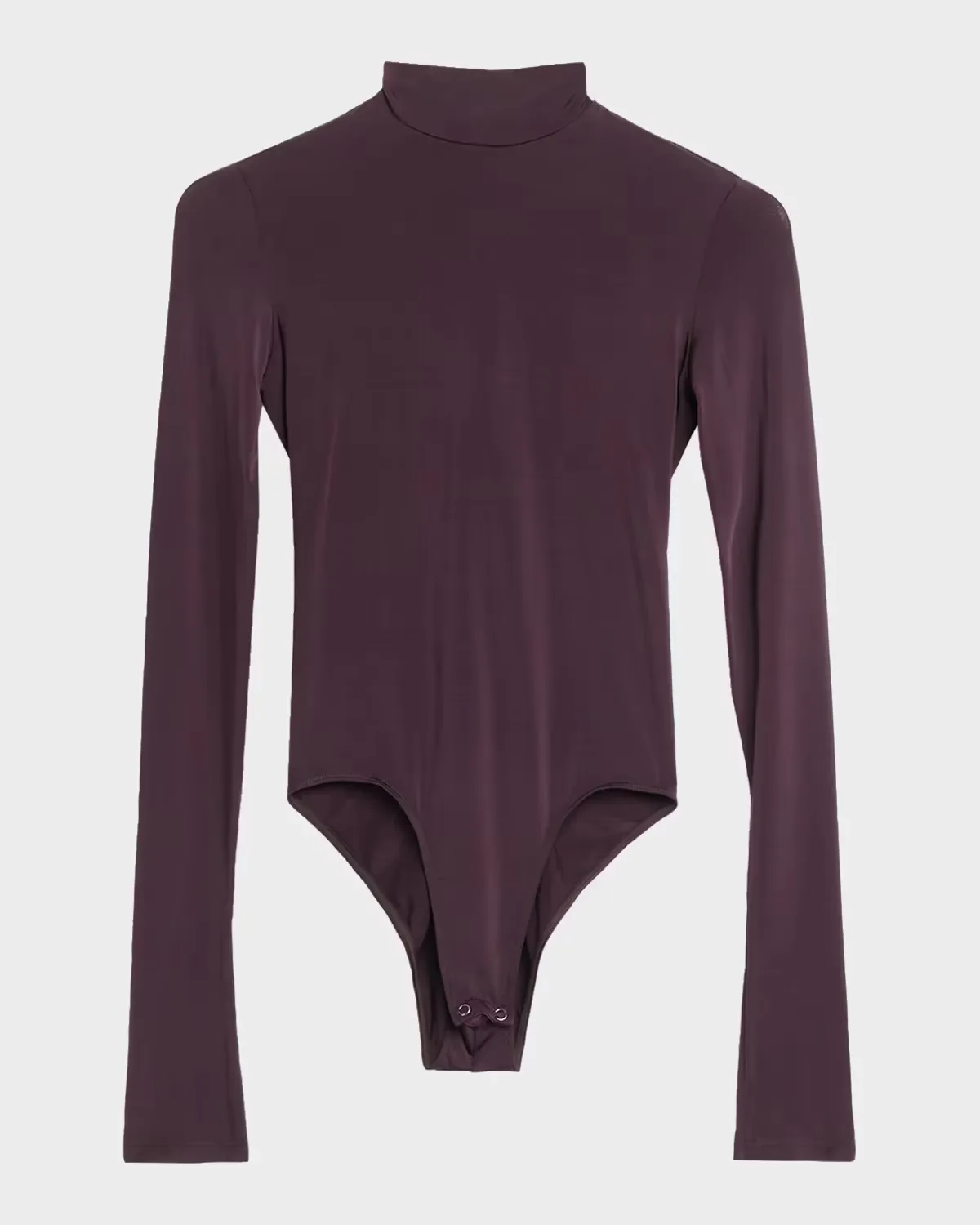 Mock-Neck Jersey Long-Sleeve Bodysuit by LAPOINTE