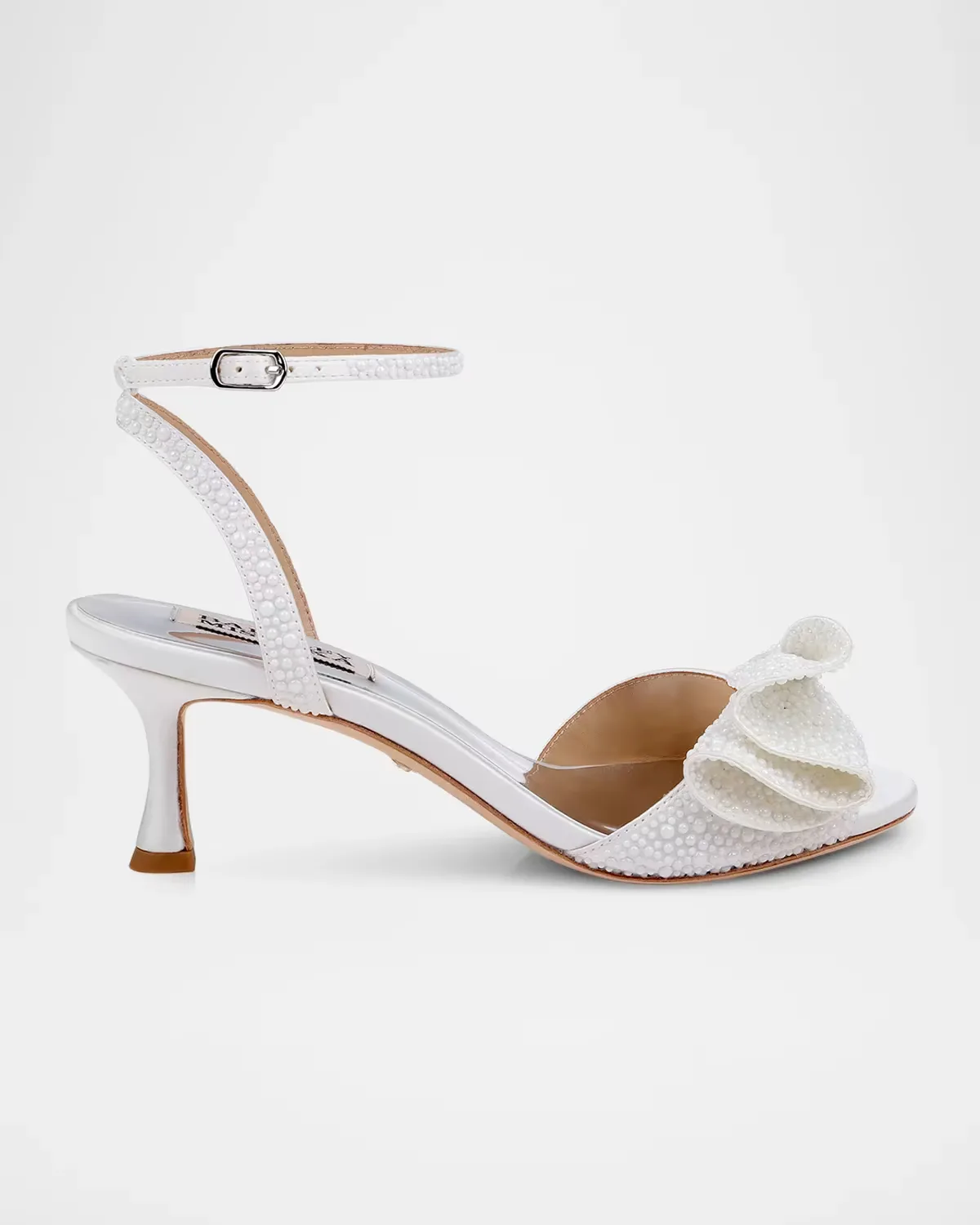Remi Strass Ruffle Stiletto Sandals by Badgley Mischka