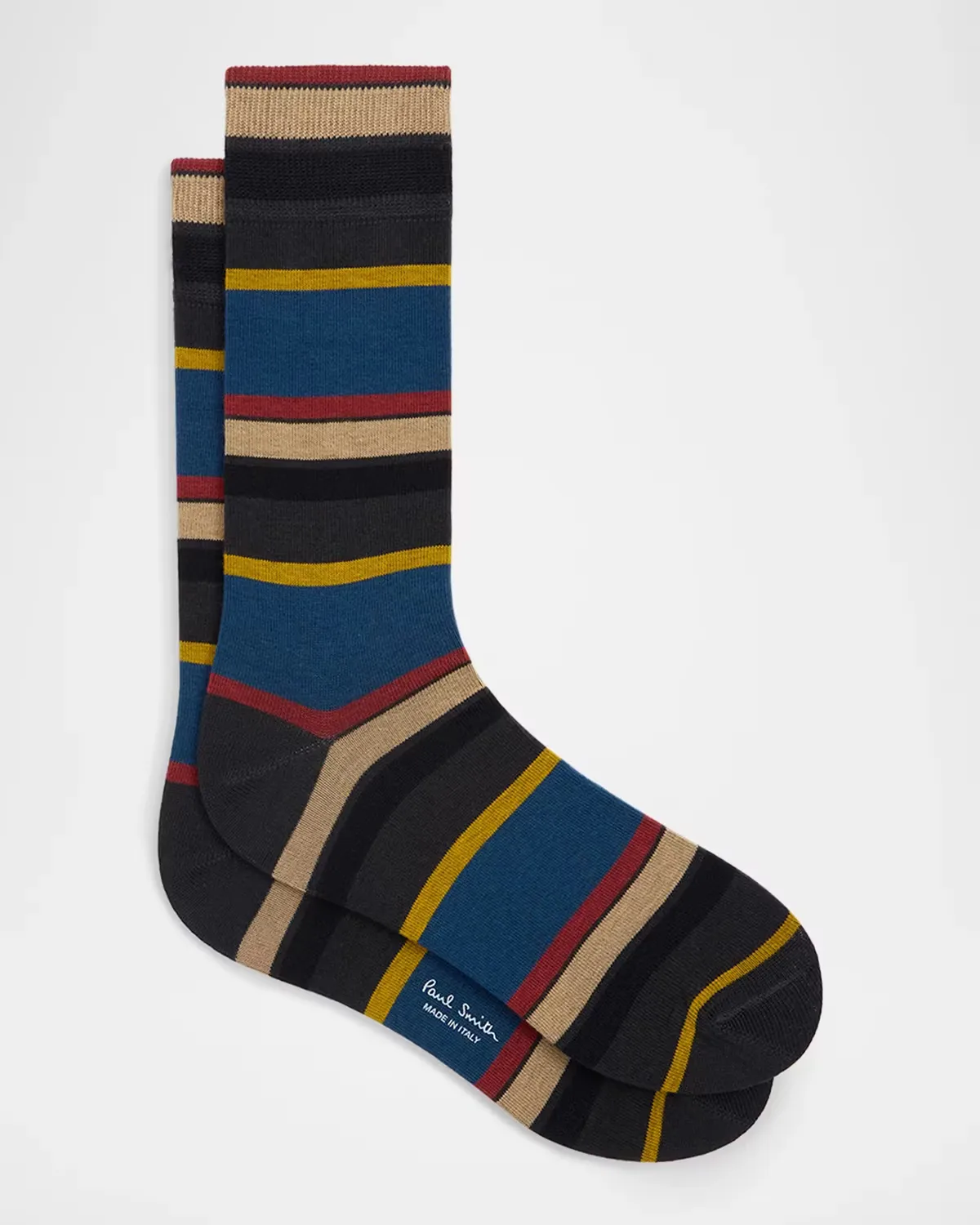 Multi-Stripe Crew Socks