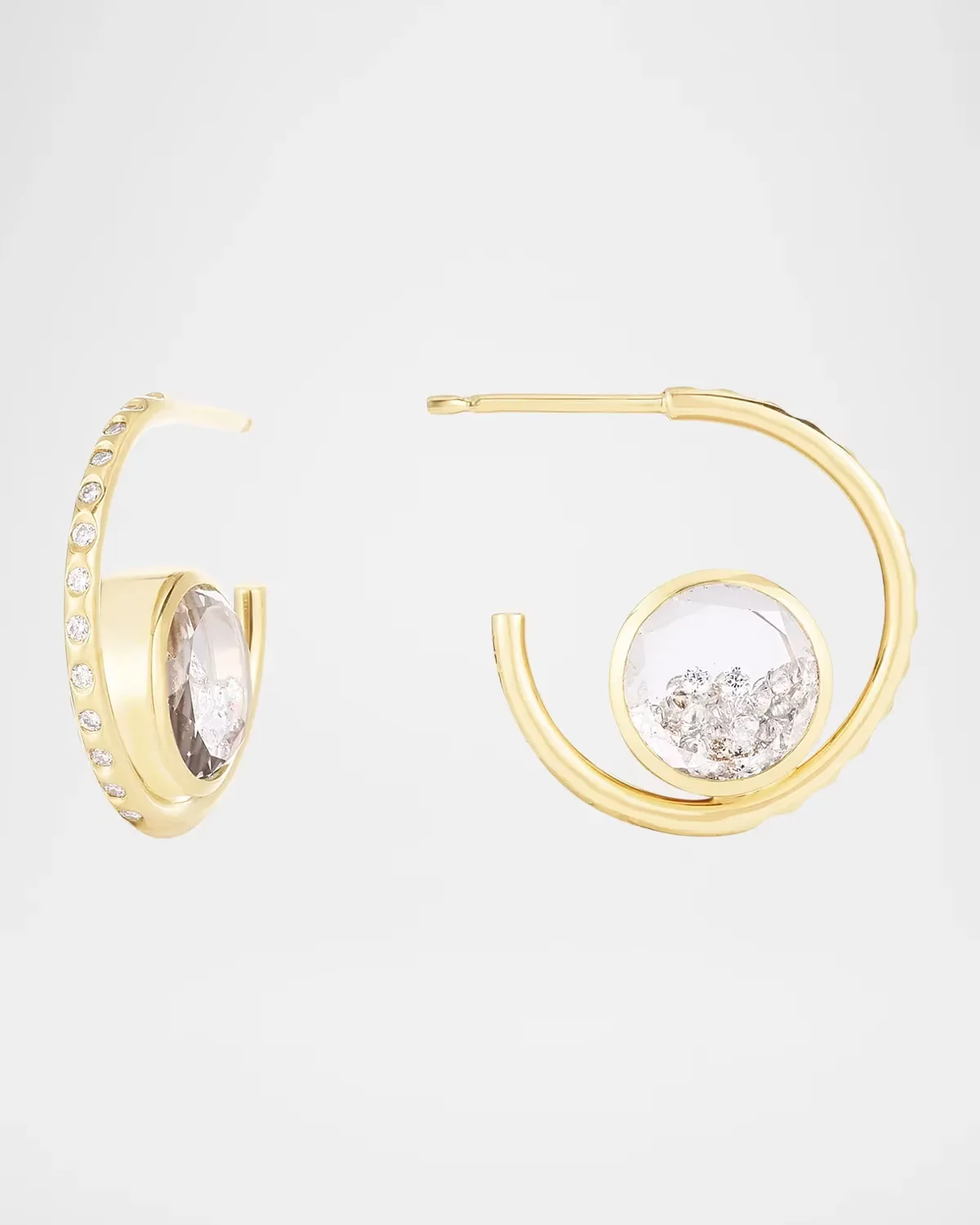 Arlequim 18K Yellow Gold and 1.03 TCW Diamond Earrings by Moritz Glik