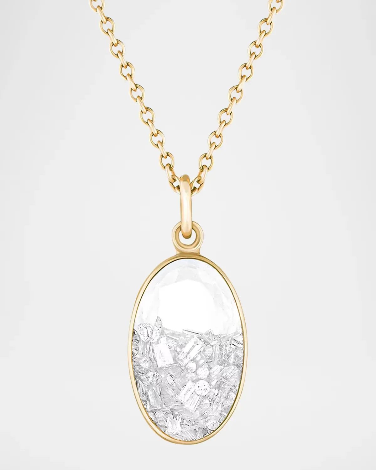 18K Yellow Gold and 1.1 TCW Diamond Shaker Pendant by Moritz Glik