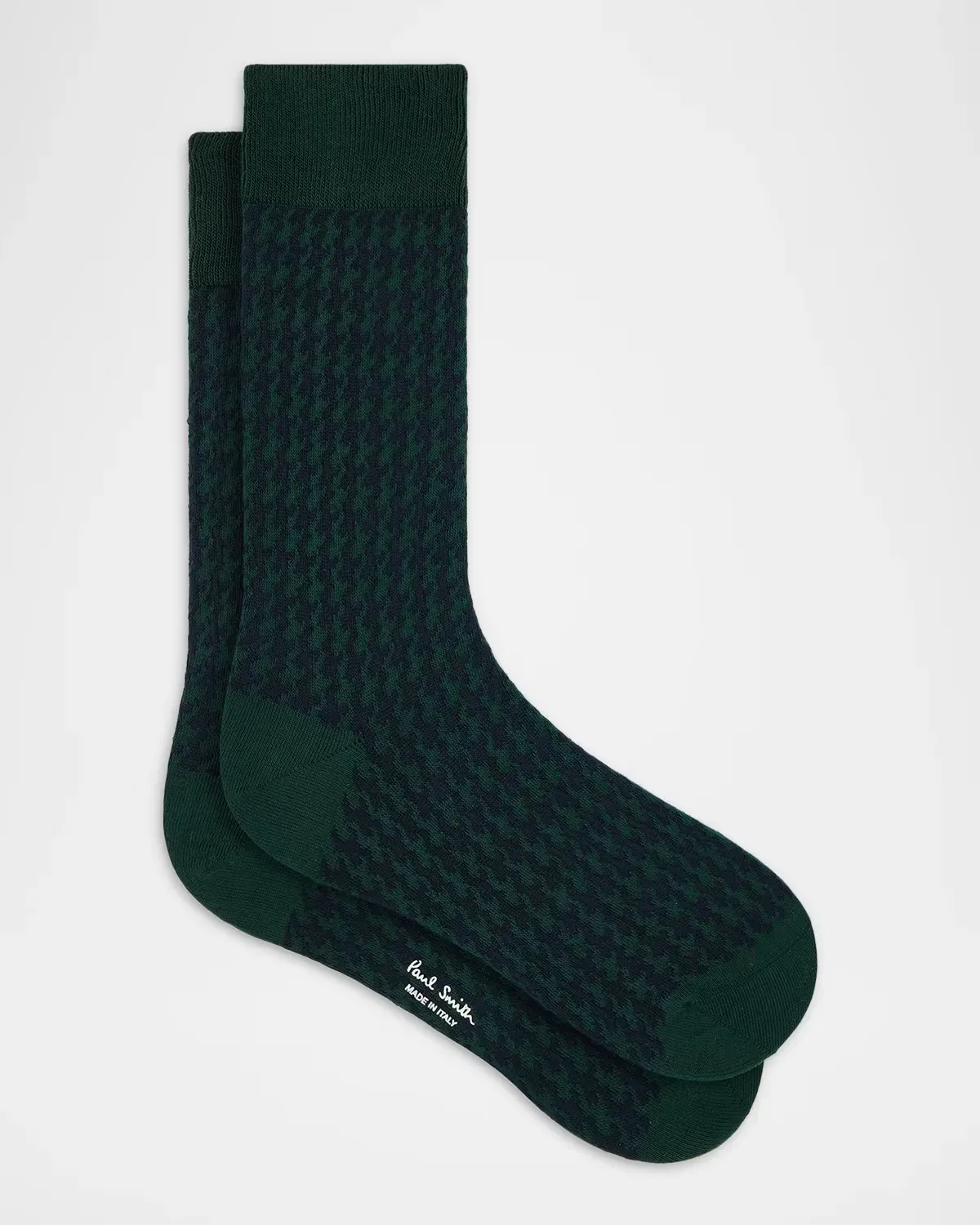 Lane Houndstooth Crew Socks by Paul Smith