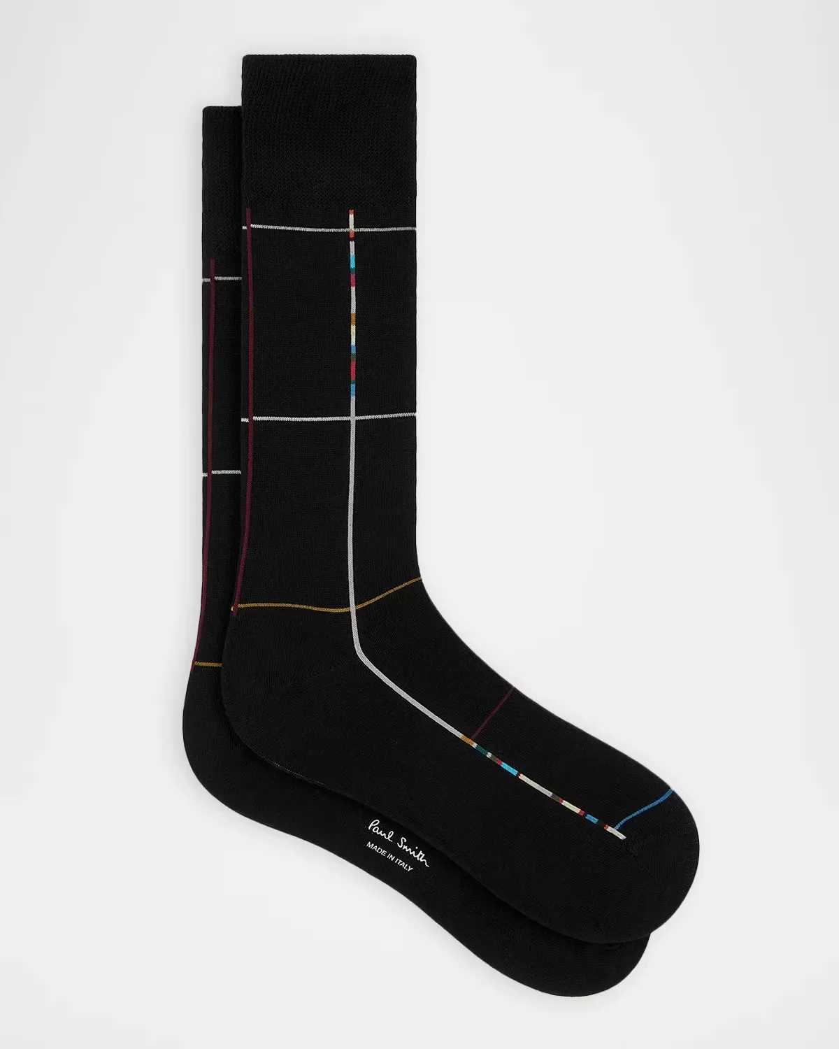 Signature Windowpane Stripe Crew Socks