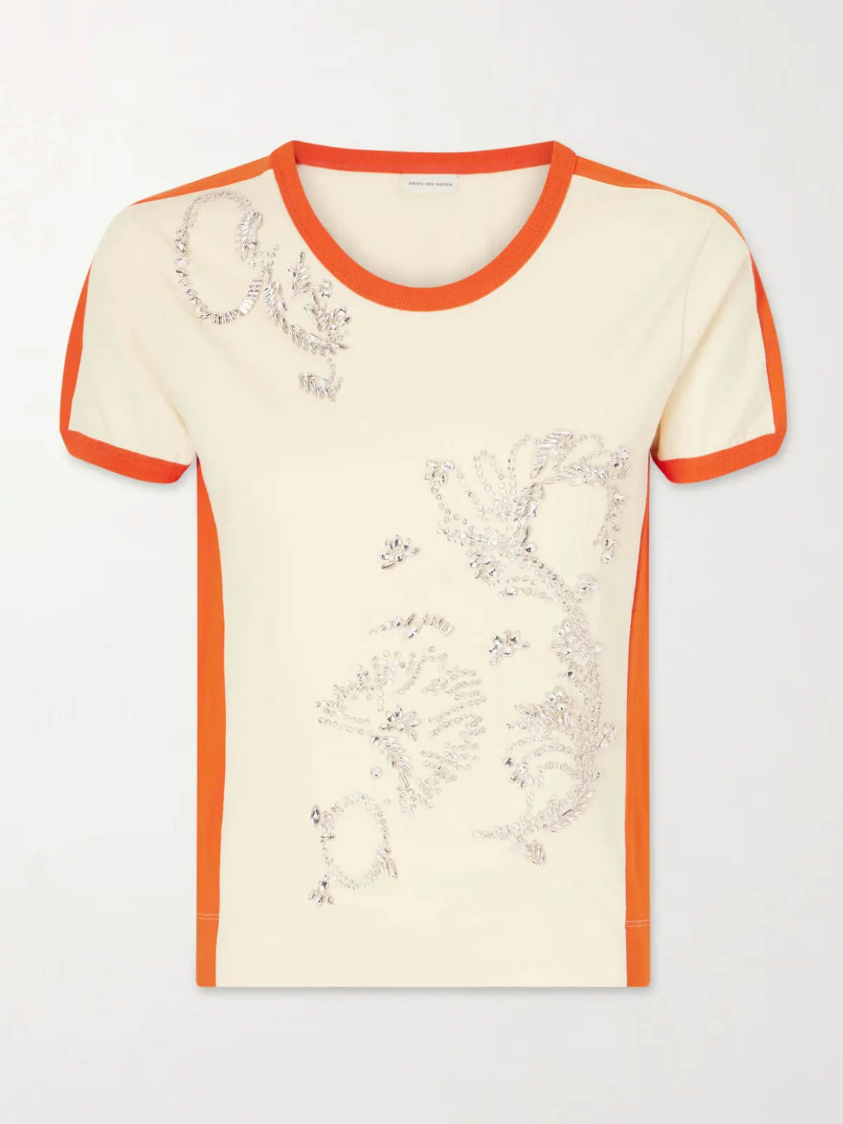 - Hental Embellished Cotton-jersey T-shirt -