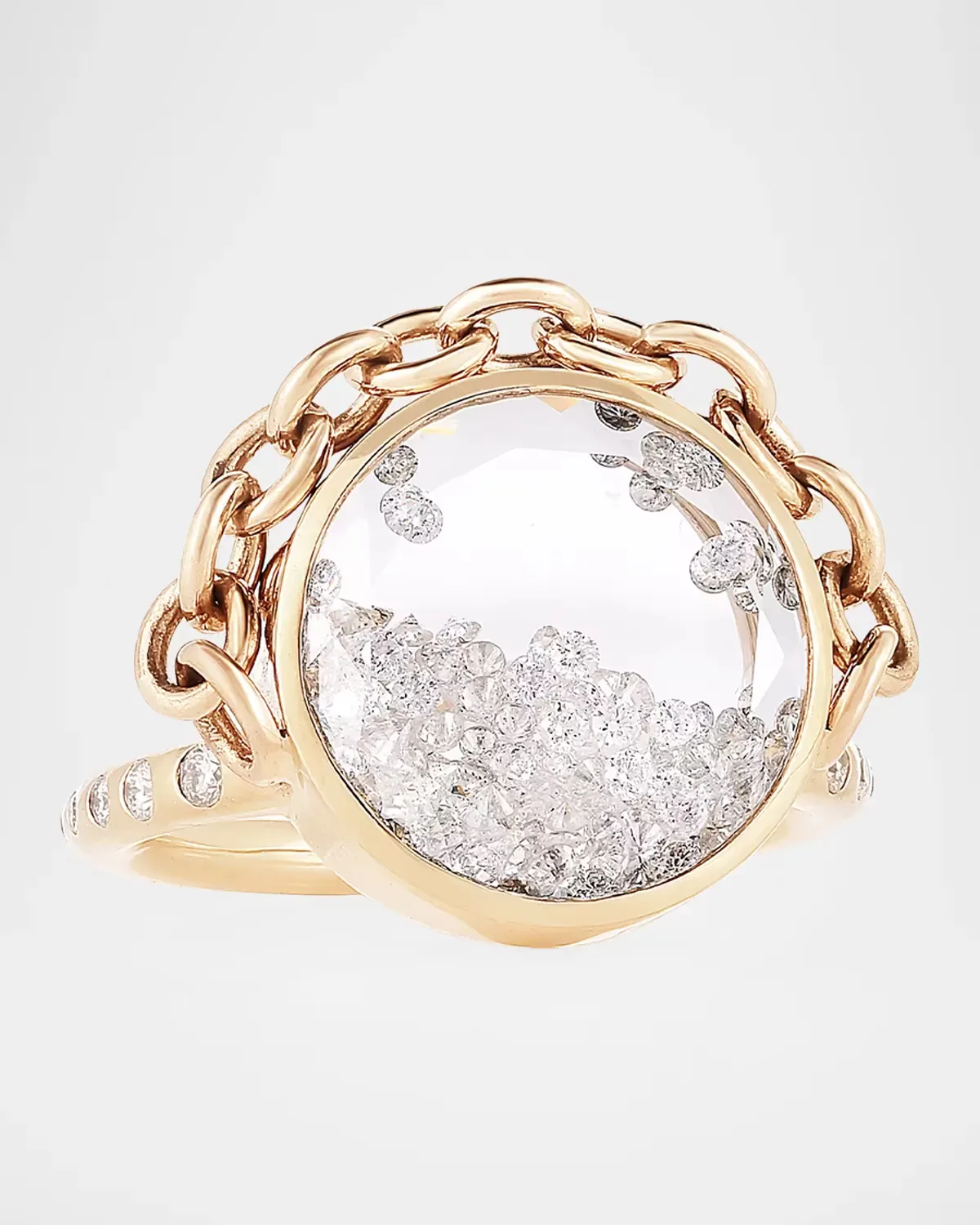 Malabar 18K Yellow Gold and 1.39 TCW Diamond Shaker Ring by Moritz Glik