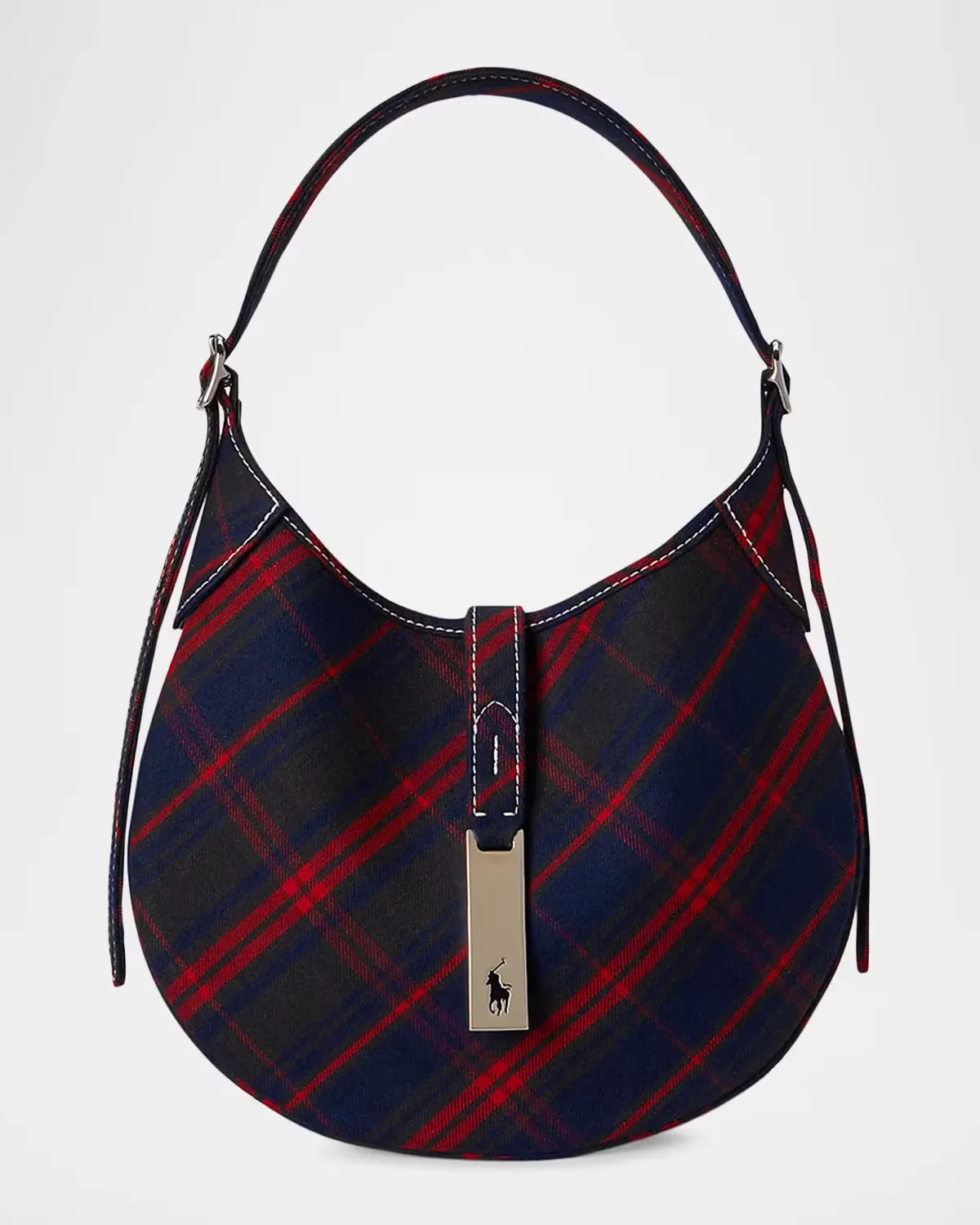 Polo ID Plaid Twill Small Shoulder Bag by Polo Ralph Lauren