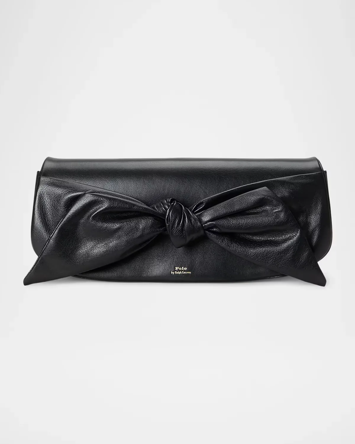 Bow Leather Clutch by Polo Ralph Lauren