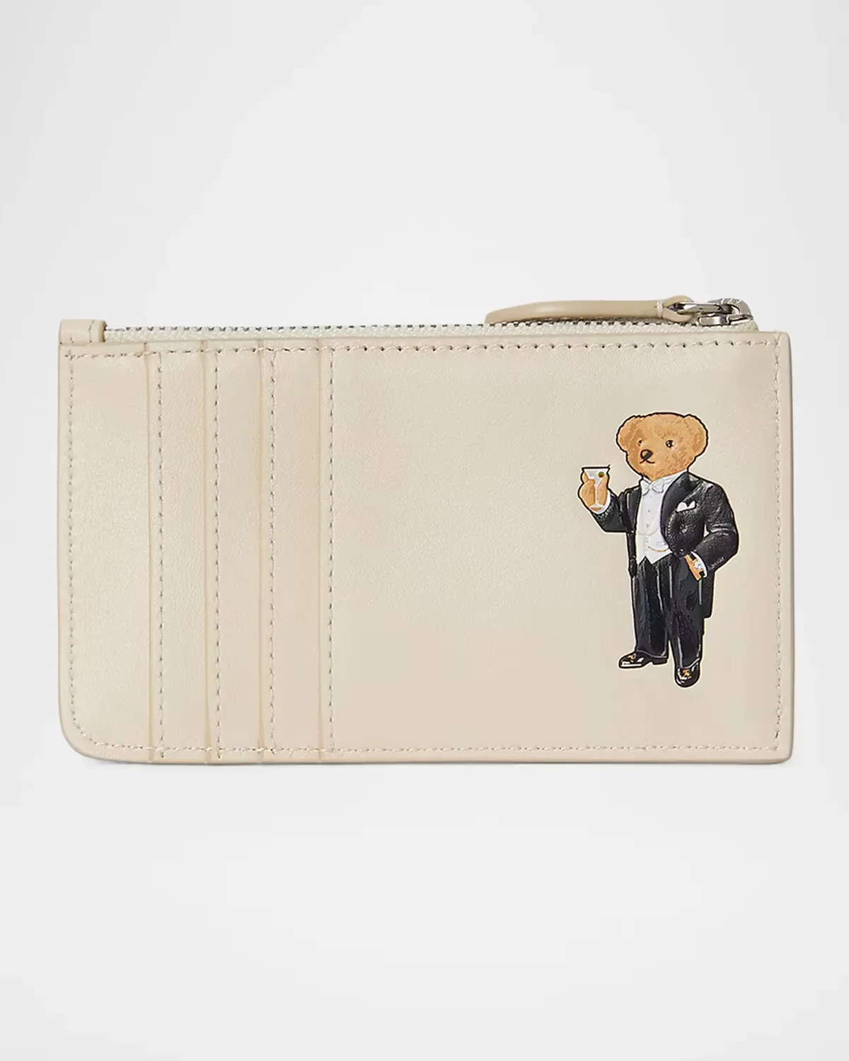Polo Bear Leather Zip Card Holder by Polo Ralph Lauren