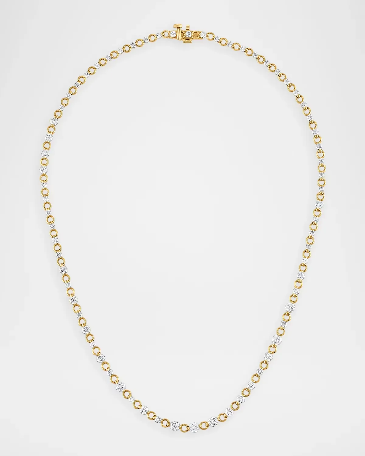 Diana 18K Yellow Gold Diamonds Chain Necklace by Jade Ruzzo