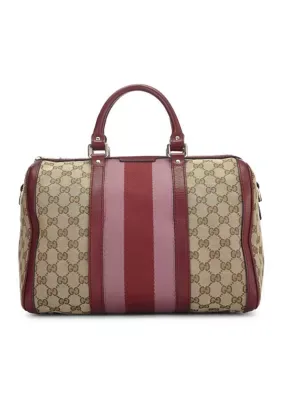 Gucci Vintage Web Joy Medium Boston Bag by What Goes Around Comes Around