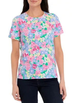 Short Sleeve Printed Top by Kim Rogers