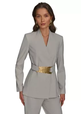 Novelty Belted Jacket by Donna Karan New York