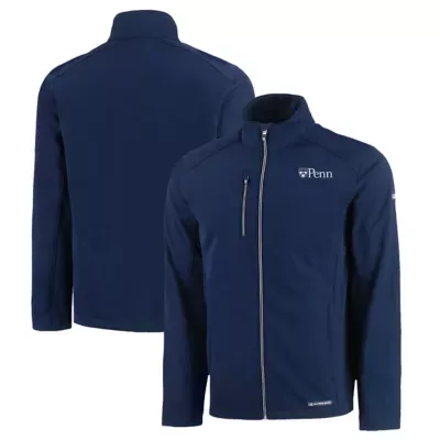 NCAA Pennsylvania Quakers Evoke Eco Softshell Recycled Full-Zip Jacket by Cutter & Buck