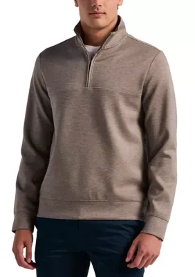 Long Sleeve Tech Quarter Zip Pullover by Perry Ellis