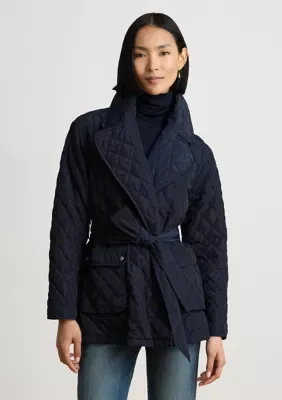Lauren Ralph Lauren Belted Diamond-Quilted Wrap Coat by Ralph Lauren
