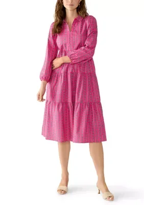 Long Blouson Sleeve Floral Dress by Pine Proper