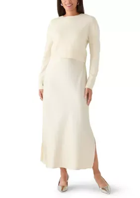 Long Sleeve Sweater Dress by Msk