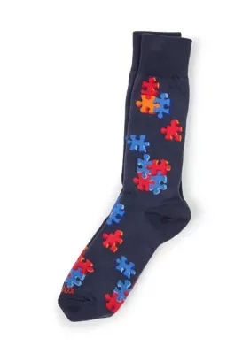 Puzzle Piece Pattern Socks by Hot Sox