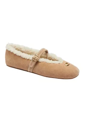 Sculpted C Shearling Lined Mary Jane Flats by Coach