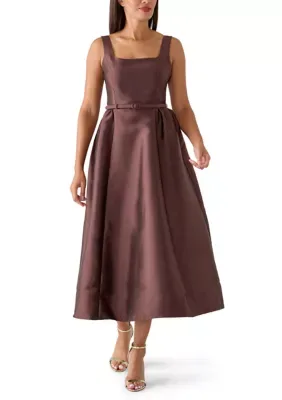 Julia Jordan Bow Waist Mikado Maxi Dress by Jordan