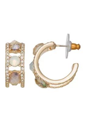 Natural Palette C Hoop Earrings by Napier
