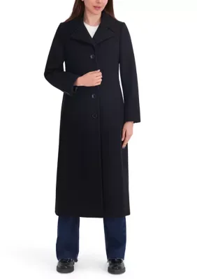 Single Breasted Maxi Coat by Anne Klein