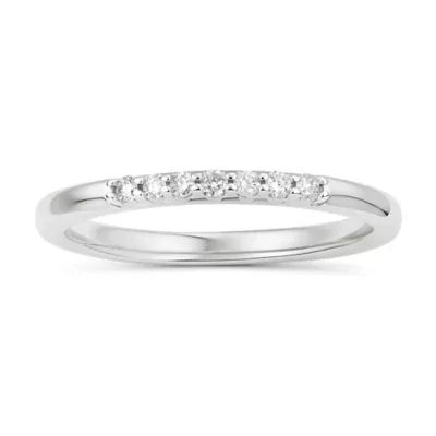 Sterling Silver Petite Diamond Band Ring - 1/10 TDW by Kylie Harper