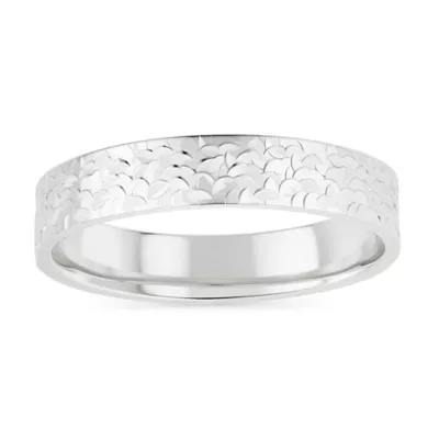 Sterling Silver Shattered Silver Band Ring by Kylie Harper